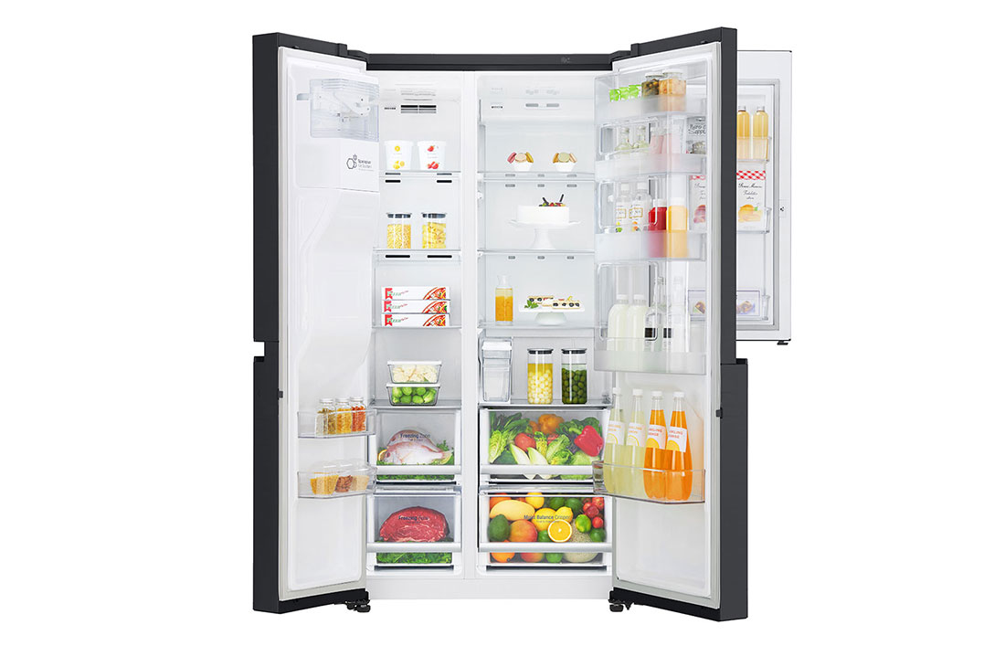 LG GSJ761MCUZ side-by-side køle-fryseskab Fritstående 621 L F Sort